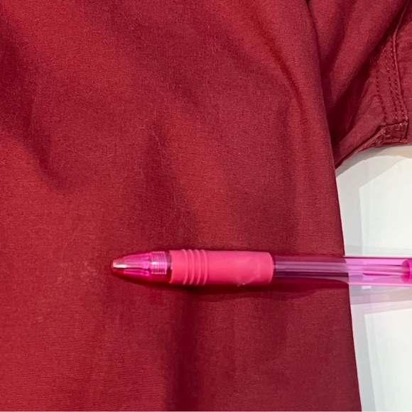 Lakin Mckey Long Sleeved Maroon Red Button Up Shirt Men Size 3XLT - Picture 8 of 16